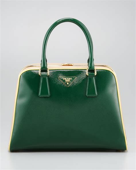 green bag prada|green prada satchel.